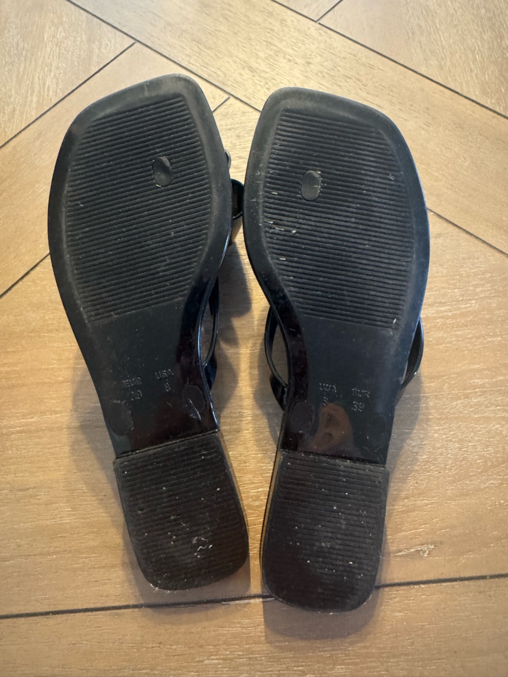 Jeffrey Campbell Black Bow Jelly Slide Sandals - Picture 7 of 9